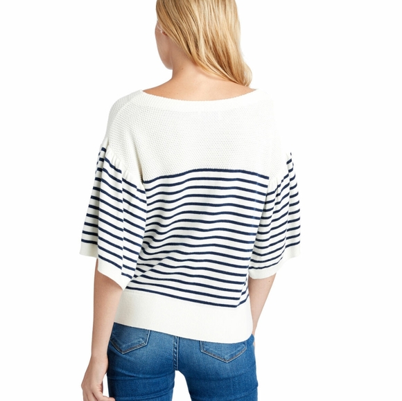 《 Vineyard Vines 》 Bell Sleeve Breton Sweater - Picture 2 of 3